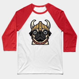 Pug Viking Baseball T-Shirt